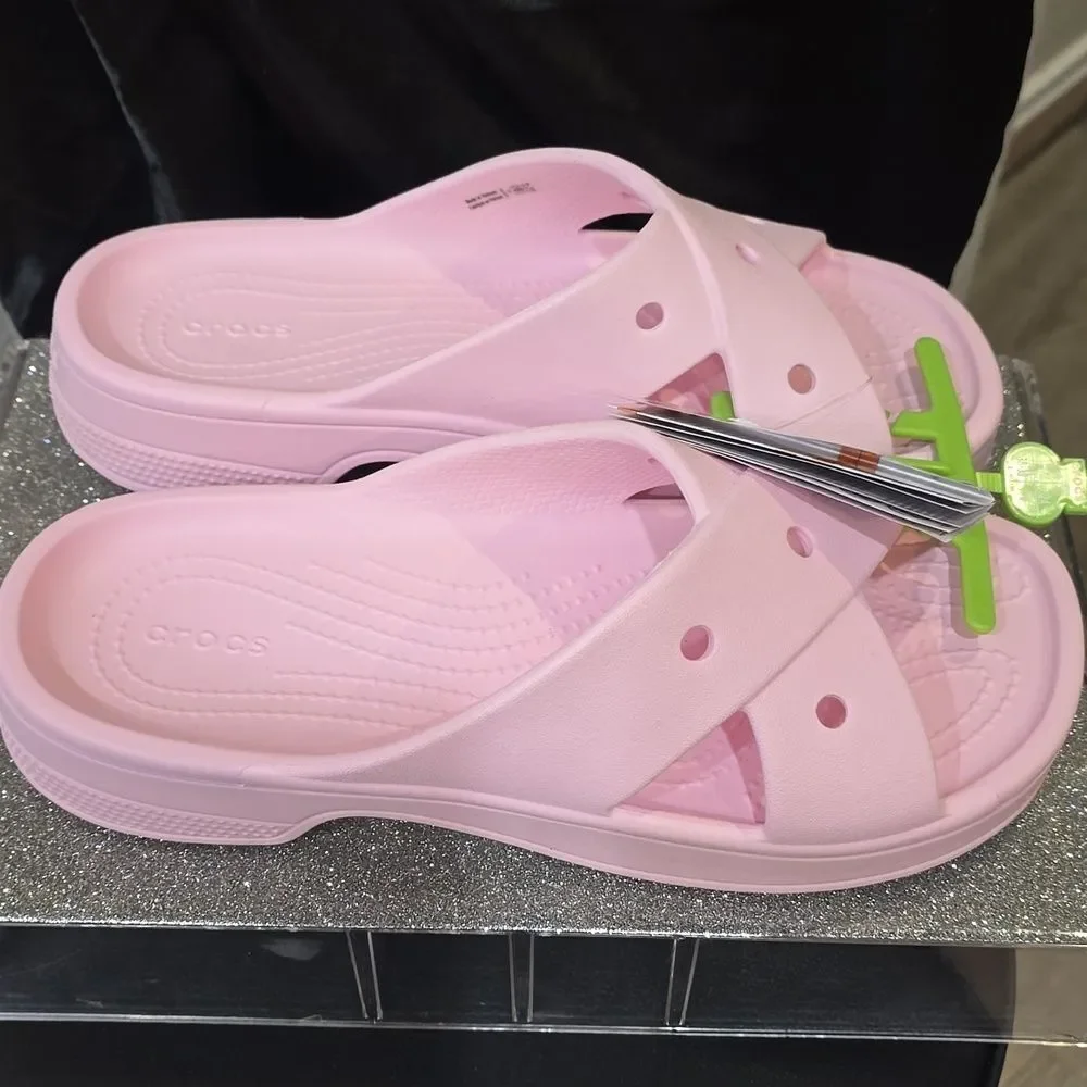 Crocs‎ Classic Cross Strap Slip-On Slide Sandals